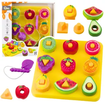 LEAN TOYS Educational Puzzle For Children Geometric Fruits Interlacing