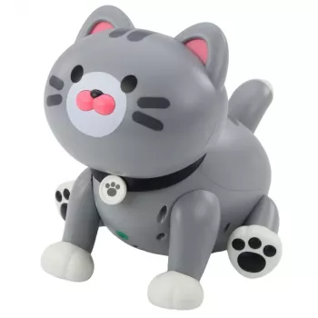 LEAN TOYS Interactive Robot Kitten Remote Controlled RC Remote Control Gray