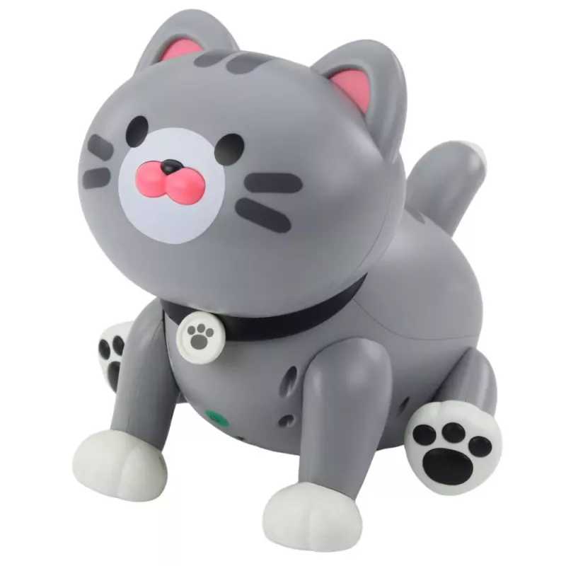 LEAN TOYS Interactive Robot Kitten Remote Controlled RC Remote Control Gray