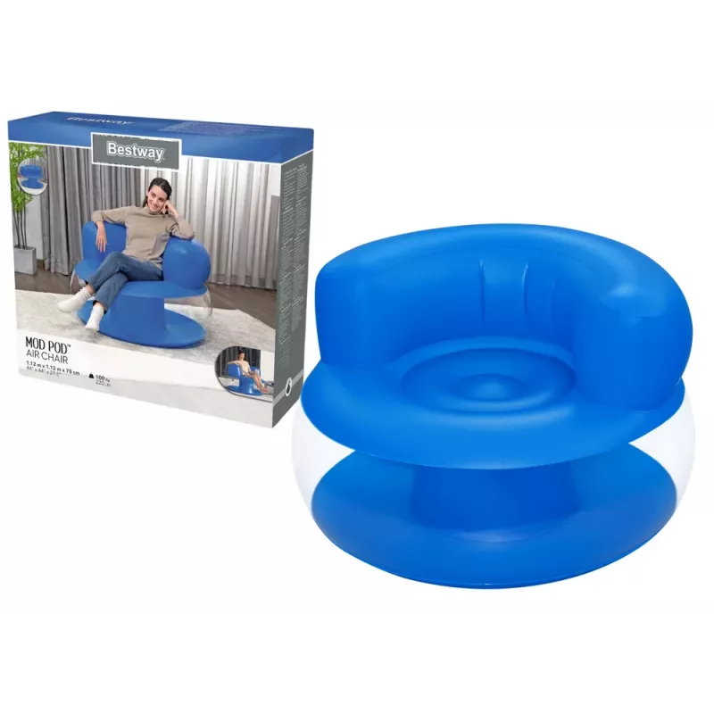 Bestway Inflatable Blue Chair 112 x 112 x 70 cm