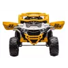 LEAN CARS M1 White and Yellow Battery-Powered Vehicle 4x4