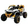 LEAN CARS M3 Yellow and White Battery-Powered Vehicle 4x4