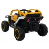 LEAN CARS M3 Yellow and White Battery-Powered Vehicle 4x4