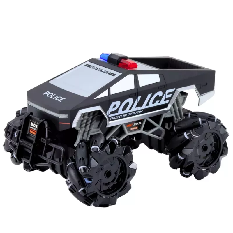 LEAN TOYS Off-road Vehicle Pick Up Truck Police Remote Controlled RC Lights Smoke 1:16