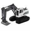 LEAN TOYS Remote Controlled RC Crawler Excavator with Lights and Sounds, White, 1:24 Scale
