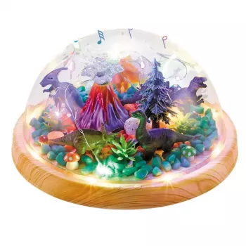 LEAN TOYS DIY Dinosaur Terrarium Creative Kit with Dome Night Light