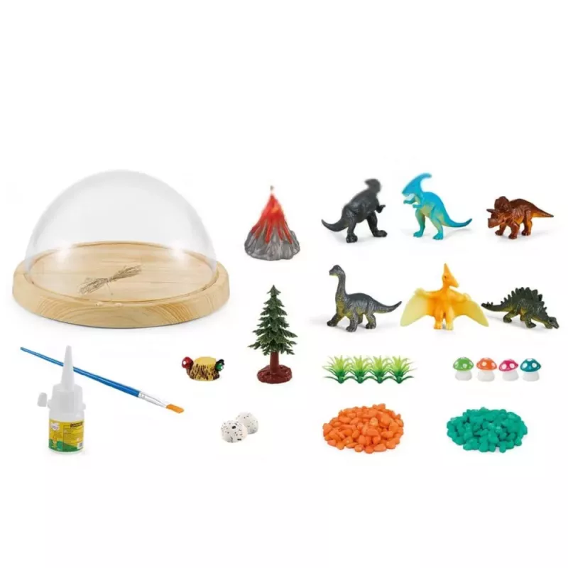 LEAN TOYS DIY Dinosaur Terrarium Creative Kit with Dome Night Light