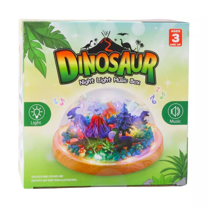 LEAN TOYS DIY Dinosaur Terrarium Creative Kit with Dome Night Light
