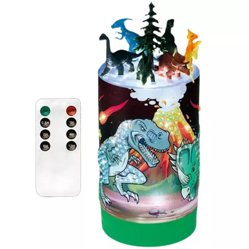LEAN TOYS DIY Dinosaurs in a Jar Creative Kit Night Light Remote Control