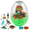 LEAN TOYS DIY Creative Dinosaur Terrarium Kit with Voice Control Night Light