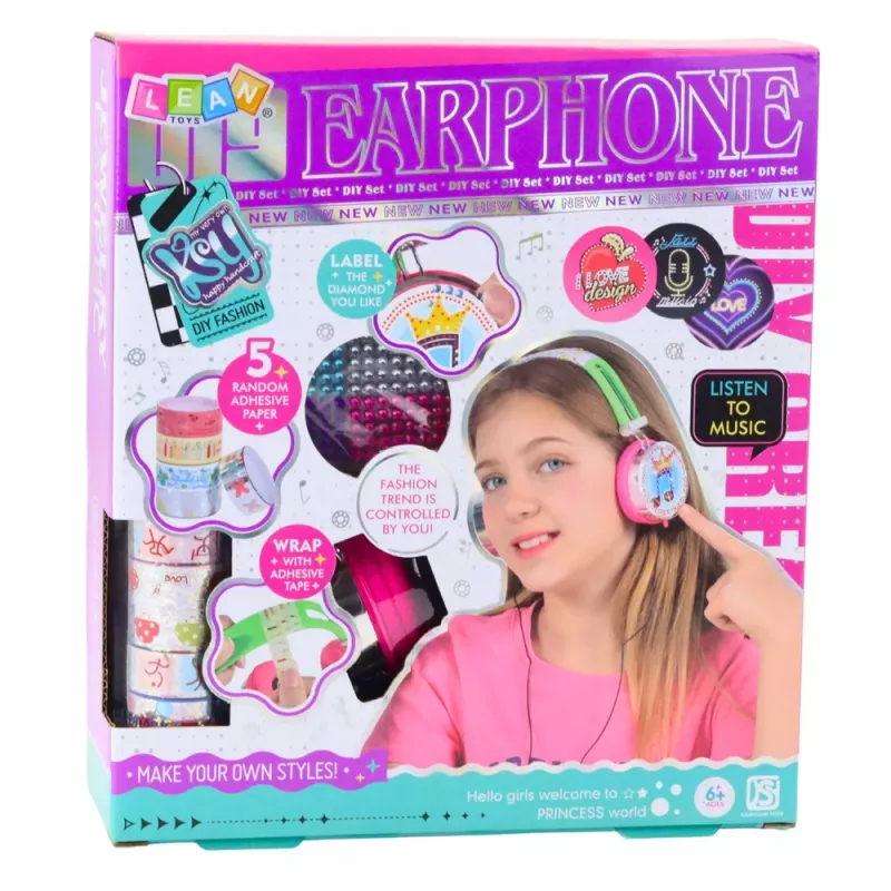 LEAN TOYS DIY Wired Earphones Creative Kit for Decorating