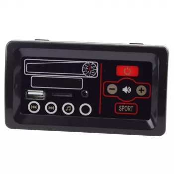 LEAN CARS Music Panel for 12V Battery-Powered Vehicle - Black