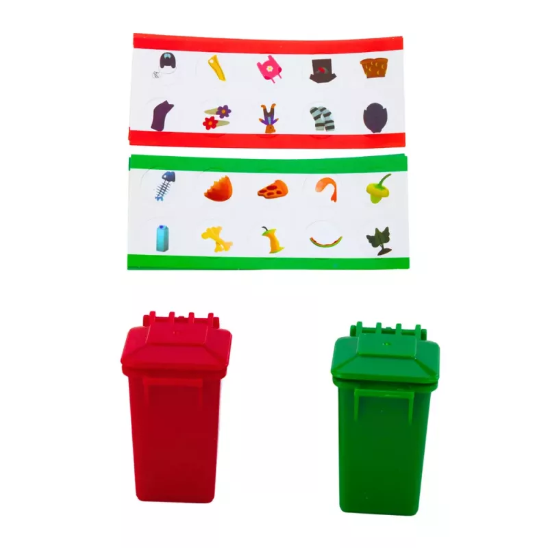 LEAN TOYS Garbage Truck with Garbage Can, Lights and Sounds, Green, 1:16 Scale