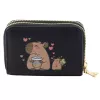 LEAN Two-Compartment Wallet with Card Compartments Kapybara Black 12.5 x 8.5 cm