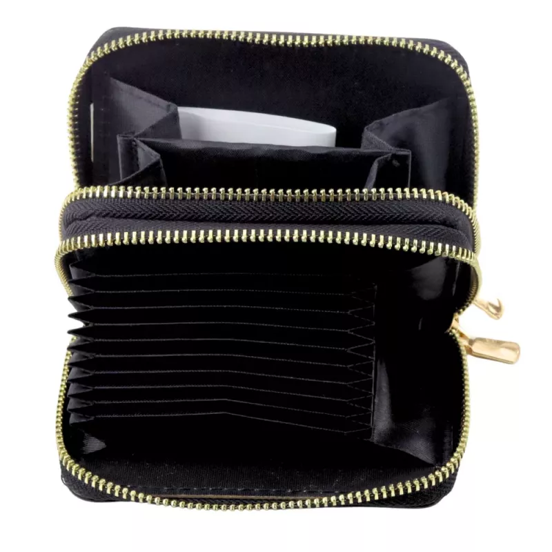 LEAN Two-Compartment Wallet with Card Compartments Kapybara Black 12.5 x 8.5 cm