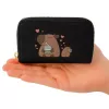 LEAN Two-Compartment Wallet with Card Compartments Kapybara Black 12.5 x 8.5 cm