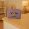 LEAN Two-Compartment Wallet with Card Compartments Capybara Purple 12.5 x 8.5 cm