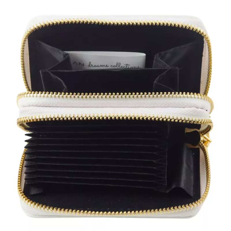 LEAN Two-Compartment Wallet with Card Compartments Kapybara White 12.5 x 8.5 cm