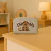 LEAN Two-Compartment Wallet with Card Compartments Kapybara White 12.5 x 8.5 cm