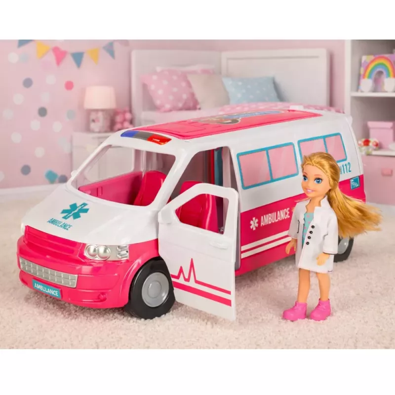 LEAN TOYS Mobile Hospital Ambulance 2in1 Doll Doctor Medical Accessories