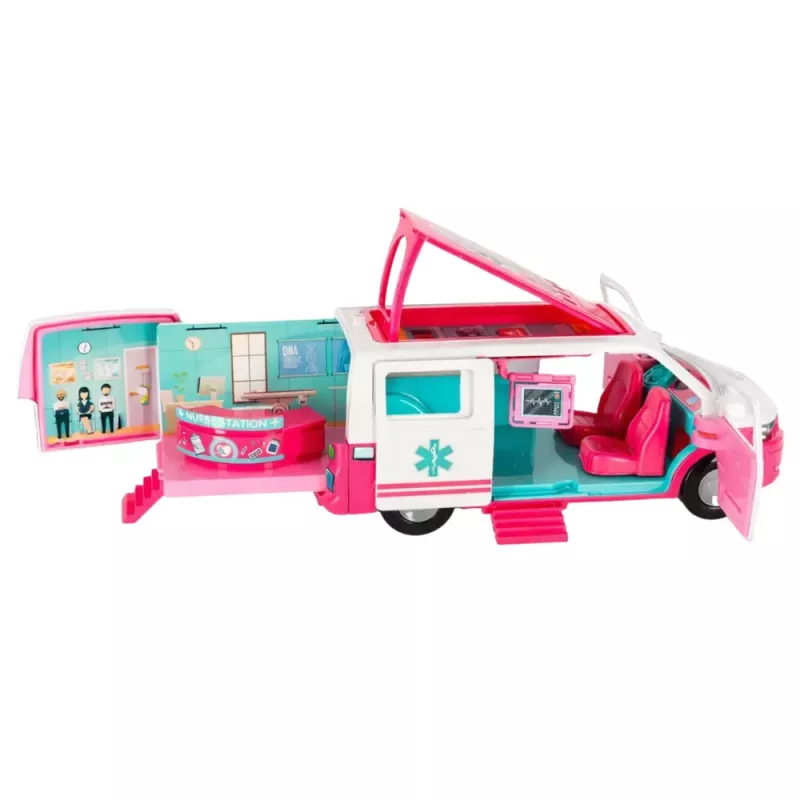 LEAN TOYS Mobile Hospital Ambulance 2in1 Doll Doctor Medical Accessories