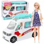 LEAN TOYS Mobile Hospital Ambulance with Stretcher 2in1 Doll Doctor Accessories
