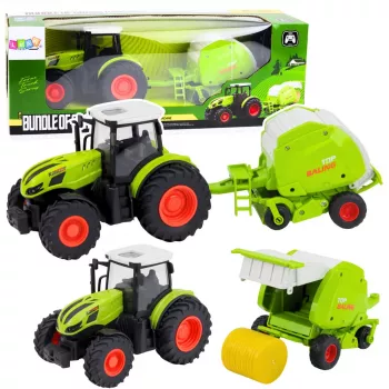 LEAN TOYS RC Remote Controlled Agricultural Farm Tractor with Baler 1:24