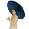 LEAN Large Automatic Umbrella with Shoulder Cover 24-Rib Navy Blue 115 cm
