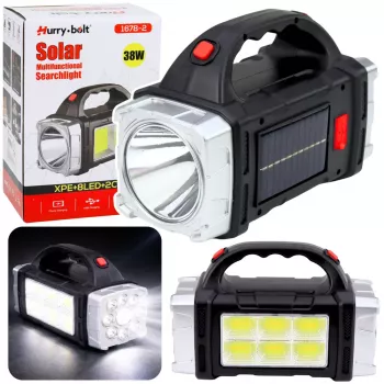 LEAN HB-1678 38W Multifunctional Wide-Angle LED Solar Flashlight