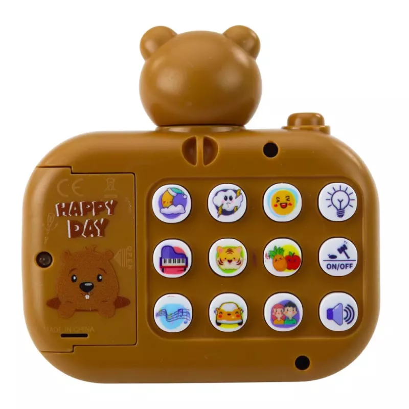 LEAN TOYS Capybara Interactive Camera Light Projector Sounds Lanyard