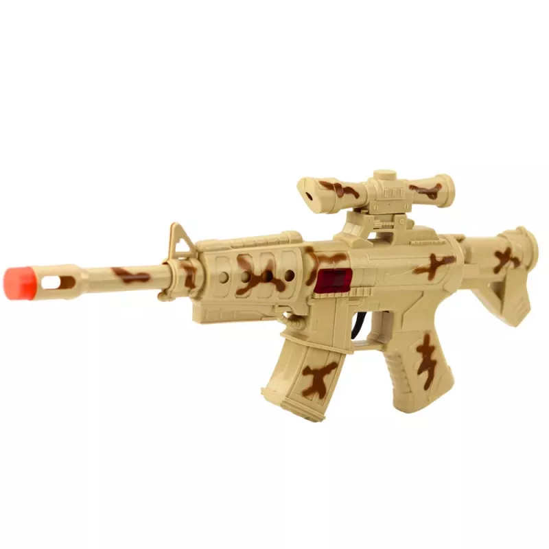 LEAN TOYS Military Rifle Set with Rifle Accessories Shot Sound Sand