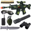 LEAN TOYS Military Rifle Set With Rifle Accessories Shot Sound Khaki