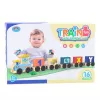 LEAN TOYS Educational Train, Letters, Numbers, Colorful, 16 pcs.
