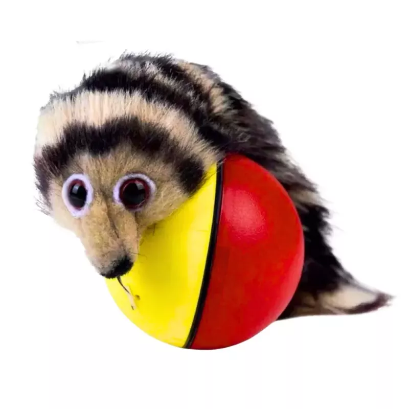 LEAN TOYS Ball with Fluffy Ferret Tail Interactive Toy for Children