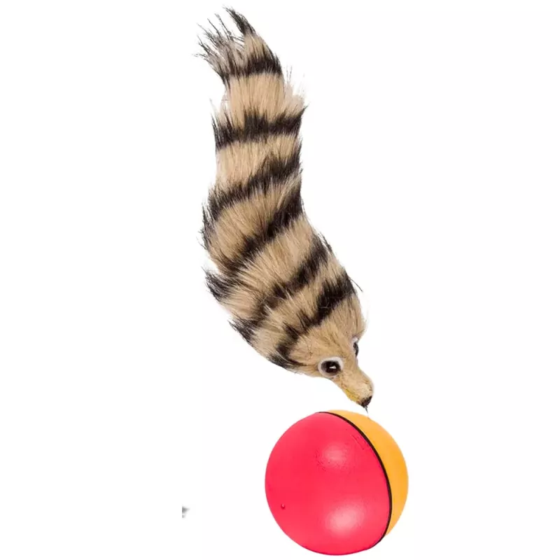 LEAN TOYS Ball with Fluffy Ferret Tail Interactive Toy for Children
