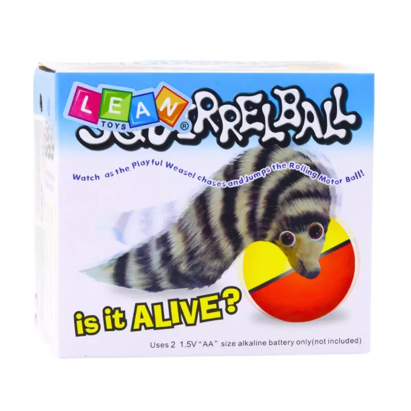 LEAN TOYS Ball with Fluffy Ferret Tail Interactive Toy for Children