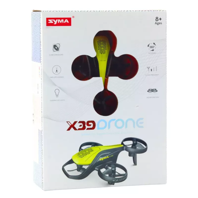 LEAN TOYS Mini RC Drone Syma X36 Four-Axis Acrobatics Yellow