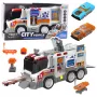 LEAN TOYS Ambulance City Ambulance Medical Vehicle with Drive, Lights & Sounds