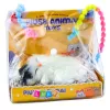 LEAN TOYS Sleeping White Cat on a Pillow Figurine with Fur Bag Sounds