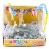 LEAN TOYS Sleeping Husky Dog on a Pillow Figurine with Fur Bag Sounds