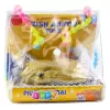 LEAN TOYS Sleeping Labrador on a Pillow Figurine with Fur Transparent Bag Sounds