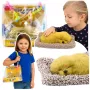 LEAN TOYS Sleeping Labrador on a Pillow Figurine with Fur Transparent Bag Sounds