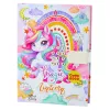 LEAN TOYS Cute Diary Notebook with Code Lock and Unicorn Melodies, 120 Pages, Colorful Lined Pages, Hardcover, for Girls Age 6+