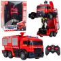 LEAN TOYS Firefighter Robot Car 2 in 1 Remote Controlled RC Lights Sounds Water