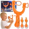 LEAN TOYS Shooting Set Skill Game Slingshot Darts With Suction Cups 3 pcs