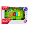 LEAN TOYS Interactive Musical Piano for Toddlers Crocodile Beads Green