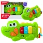 LEAN TOYS Interactive Musical Piano for Toddlers Crocodile Beads Green