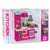 LEAN TOYS Children's Kitchen Water Cycle Color Changing Food Steam Pink 64 pcs.