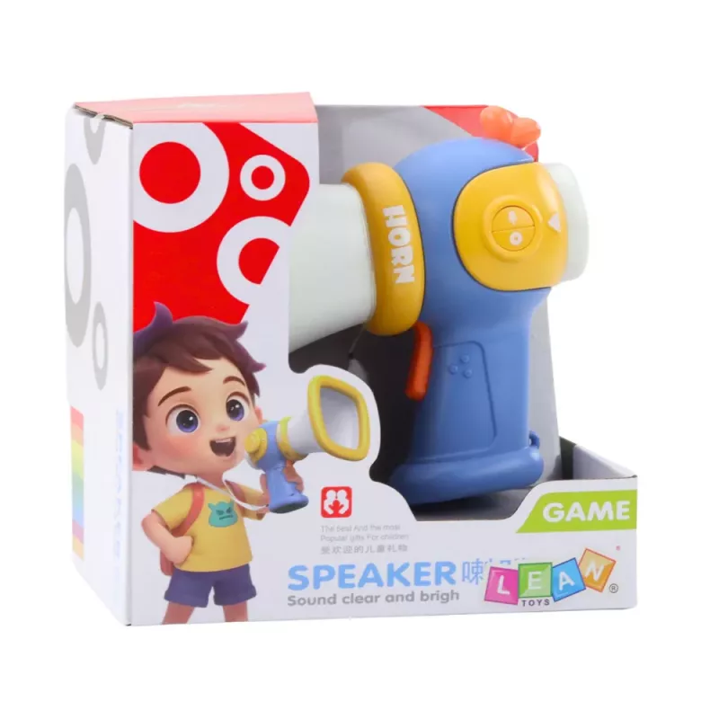 LEAN TOYS Megaphone for Kids Voice Changer Light Effects Blue