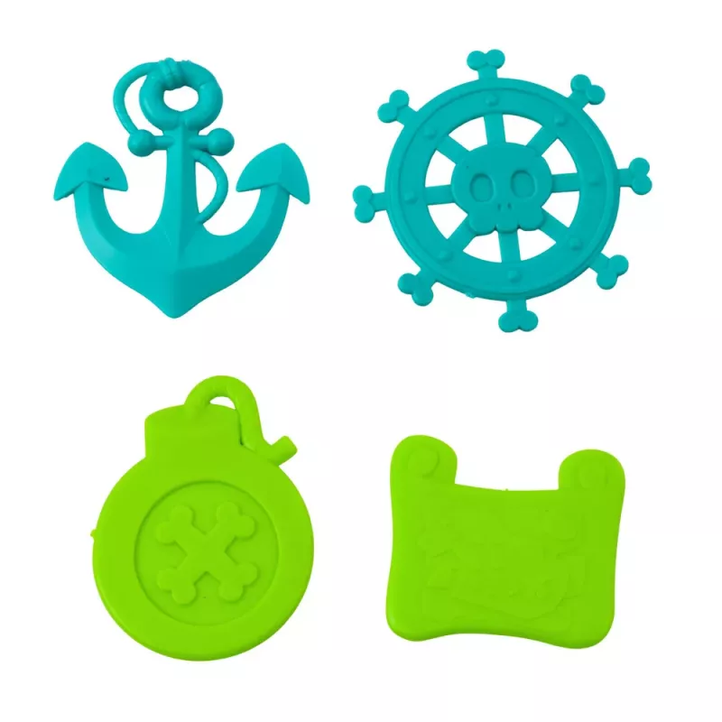 LEAN TOYS Treasure Chest Set for Diving and Water Fun, Brown, 21 pcs.